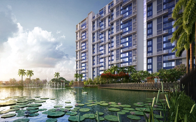 Flats in south kolkata with Pond Elevation