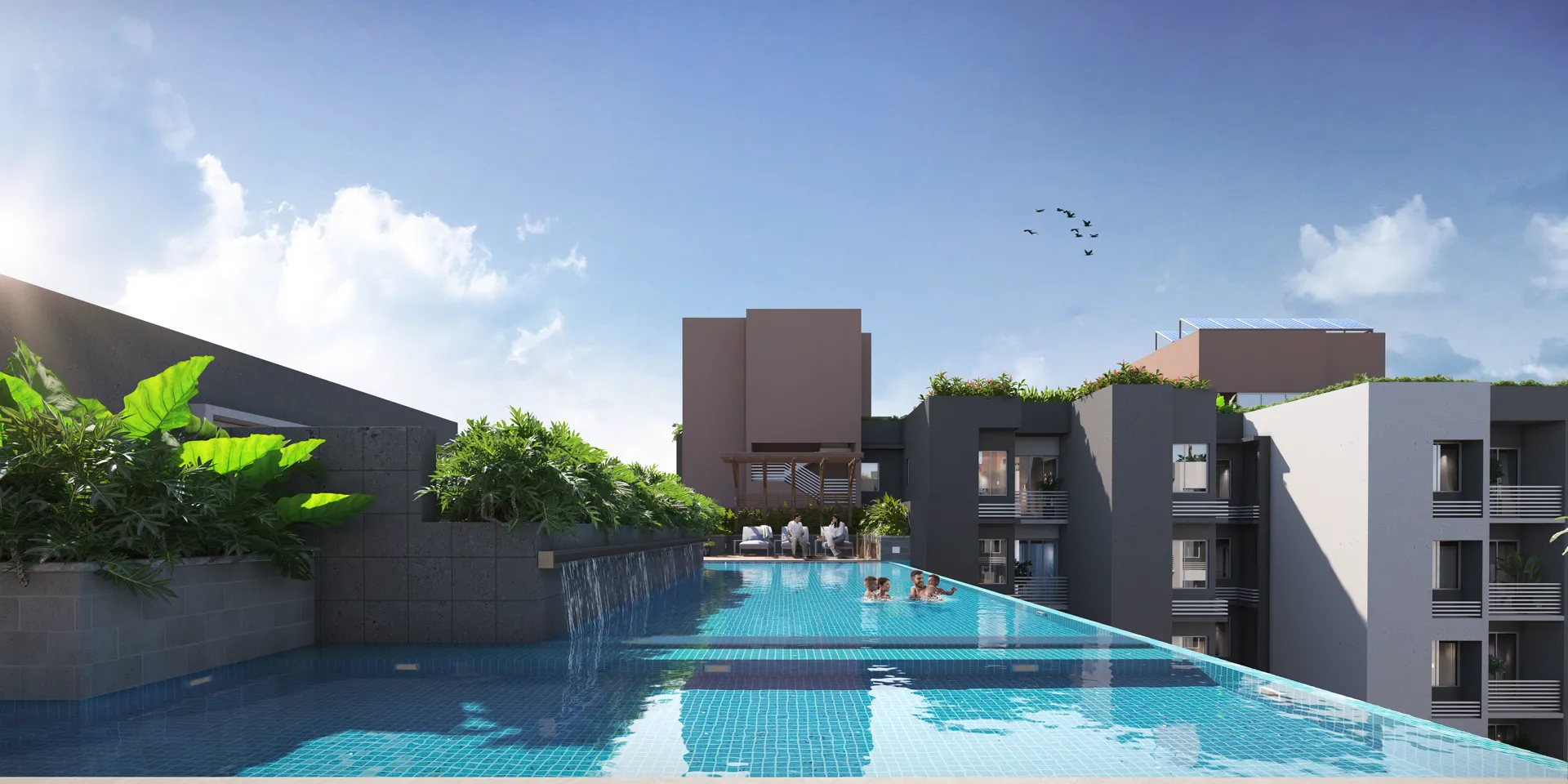 Luxury Flats in kolkata with rooftop swimming pool